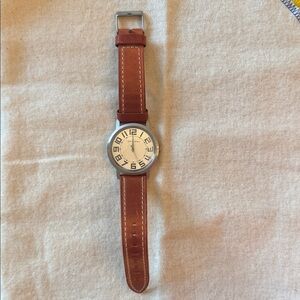 TOKYObay Track Series Rust Leather Unisex Watch * NEEDS BATTERY!